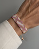 bransoletki ze szkła Różowa złota bransoletka z koralików Miyuki - snake pattern