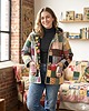 kurtki damskie Kurtka patchworkowa damska z kapturem