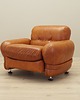 fotele Fotel skórzany, włoski design, lata 70, produkcja: Włochy