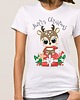 t-shirt damskie Koszulka organiczna z nadrukiem Reniferek