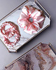 gumki do włosów Love pudrove - zestaw jedwabnych scrunchie  - pudrowy róż