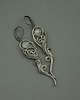kolczyki wire wrapping Długie kolczyki kamień księżycowy wire wrapping