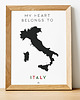 plakaty Plakat My heart belongs to ITALY (Włochy) 