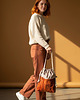 torby na ramię Torba shopper z kominem unikatowa torba handmade w stylu no waste