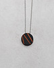 wisiory Mały okrągły naszyjnik z drewnem