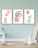 plakaty Plakaty Królik Różowy, Plakaty Na Ścianę Dla Dzieci 3 szt