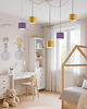 lampy do pokoju dziecka Kolorowa 5-płomienna lampa wisząca dla dzieci typu pająk WAIKIKI W5 KIDS