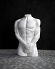 dodatki - różne Rzeźba z gipsu, figurka mężczyzny w bieli, wys. 8,4 cm