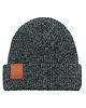 czapki damskie Czapka zimowa z bawełny organicznej czarno biały melanż