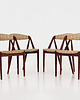 krzesła Komplet czterech krzeseł tekowych, duński design, lata 70, Kai Kristiansen