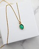 wisiory Naszyjnik z zielonym agatem