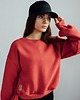 bluza bez kaptura damska Bluza OVERSIZE DAMSKA MALINOWY KRÓLIK Z USZAMI