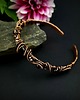 bransoletki wire wrapping Miedziana bransoleta cuff z onyksem