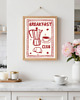 grafiki i ilustracje PLAKAT kawa, breakfast club, rysunek śniadanie do kuchni