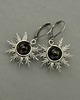 kolczyki wire wrapping Kolczyki słońce obsydian złocisty wire wrapping słoneczka