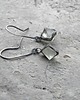 kolczyki wire wrapping Surowe zielone  fluoryty     - kolczyki