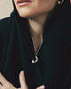 wisiory PEARL / satin silver necklace with white pearl