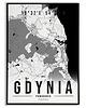 plakaty Plakat miasto POLSKA - GDYNIA 3 obraz MAPA
