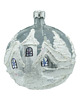 bombki Bombka okrągła Zimowa Wioska: srebro i biel