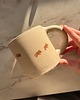 kubki i filiżanki Duży Ceramiczny Kubek Handmade 450 ml z Dzikami Modern Farmhouse