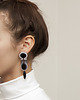 kolczyki soutache Kolczyki z onyksem - Nowoczesne - Sutasz