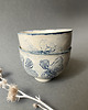 filiżanki Zestaw Ceramicznych Czarek - Kwiatowy, Kobaltowy Wzór