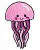 naszywki na ubrania Naszywka naprasowanka MEDUZA RÓŻOWA termoprzylepna haft dla dzieci 3,7x6cm