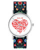 zegarki damskie Zegarek - Serce pixelove - folk czarny, nato