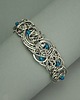 bransoletki wire wrapping Bransoleta szeroka agat niebieski wire wrapping stal chirurgiczna