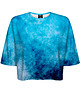 t-shirt damskie DR.CROW T-shirt Krótki CROP Blue Grunge