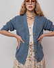 kardigany damskie Bawełniany kardigan, VINTAGE BLUE