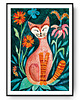 plakaty Orange cat ilustracja drukowana