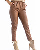 spodnie materiałowe damskie Spodnie w stylu BAGGY z eko-skóry CAMEL
