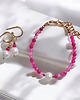 komplet biżuterii RAZEM TANIEJ! bransoletka & kolczyki : fuchsia & pearl collection