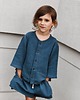 chłopiec - inne Komplet muślinowy koszula oversize i spodenki dusty blue