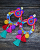 kolczyki soutache Pulo- duże i etniczne kolczyki  z pomponami