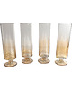 szklanki i kieliszki 4 kieliszki opalizujące do szampana Schott Zwiesel, Niemcy, lata 80.