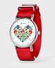 zegarki damskie Zegarek - Serce folkowe - czerwony, nato
