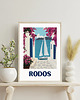 grafiki i ilustracje RODOS - plakat  Grecka wyspa