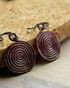kolczyki wire wrapping kręcioł