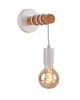 kinkiety Kinkiet lampa ścienna lampa na ścianę drewniana biała LED E27