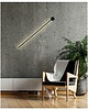 kinkiety Lampa Ścienna Kinkiet Ścienny Ikar Czarny 80 cm