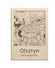dekoracje - na ścianę Mapa polskich miast OLSZTYN Drewniany obraz