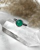 pierścionki srebrne Pierścionek Szmaragd na surowo