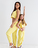 spodnie materiałowe damskie Yellow pants