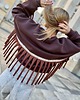 bluza bez kaptura damska Hot Chocolate / bawełniana bluza boho w kolorze gorzkiej czekolady