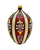 bombki Bombka choinkowa szklana ręcznie malowana: jajo Faberge z kamieniami: bordowy