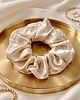 gumki do włosów Jedwabna luksusowa gumka Scrunchie w odcieniu szampańskiego złota