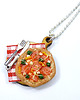 naszyjniki - inne Naszyjnik pizza, z pizzą słodka biżuteria FIMO
