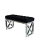 ławki Ławka Metalowa Loft Siedzisko Pikowane Czarny LPM-14